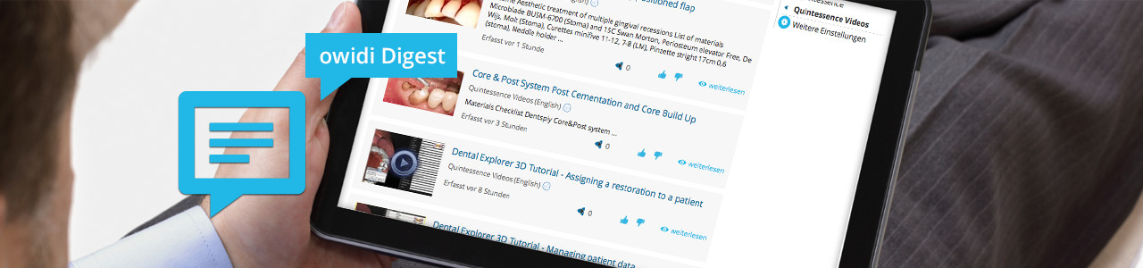 owidi Digest owidi Digest Legen Sie Ihr Interessenprofil an und erhalten Sie aktuelle Nachrichten aus den ausgewählten Fachgebieten nach Anmeldung auf Ihrer Startseite … > Mehr erfahren